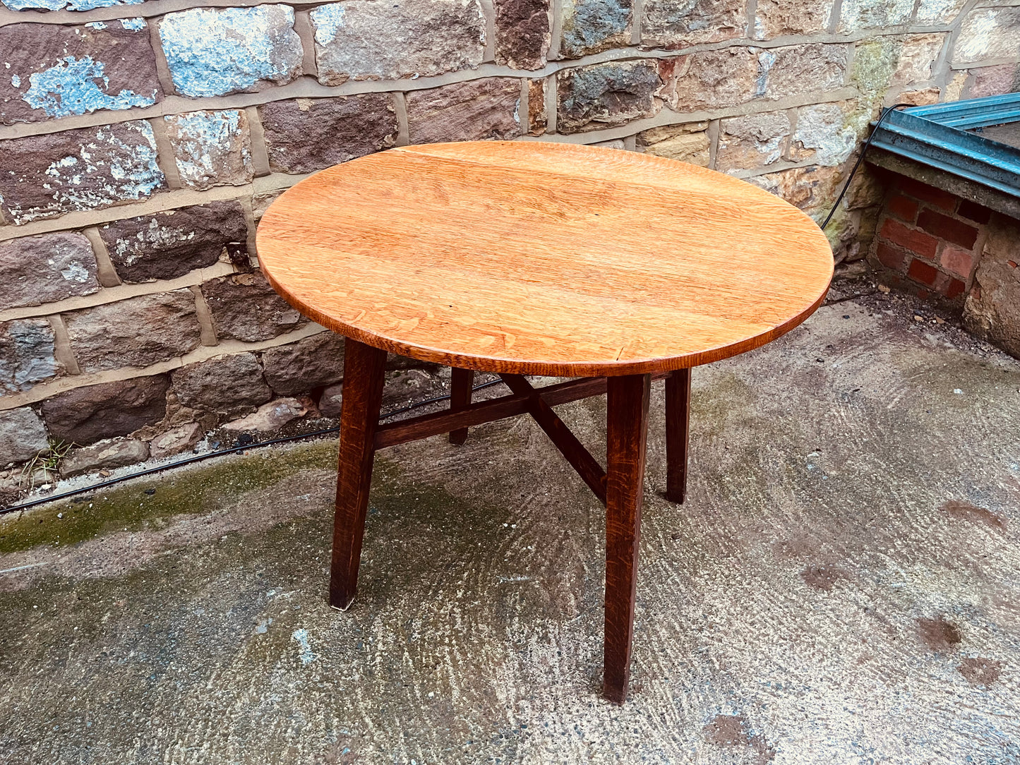 Vintage Solid Wood Round Kitchen Table