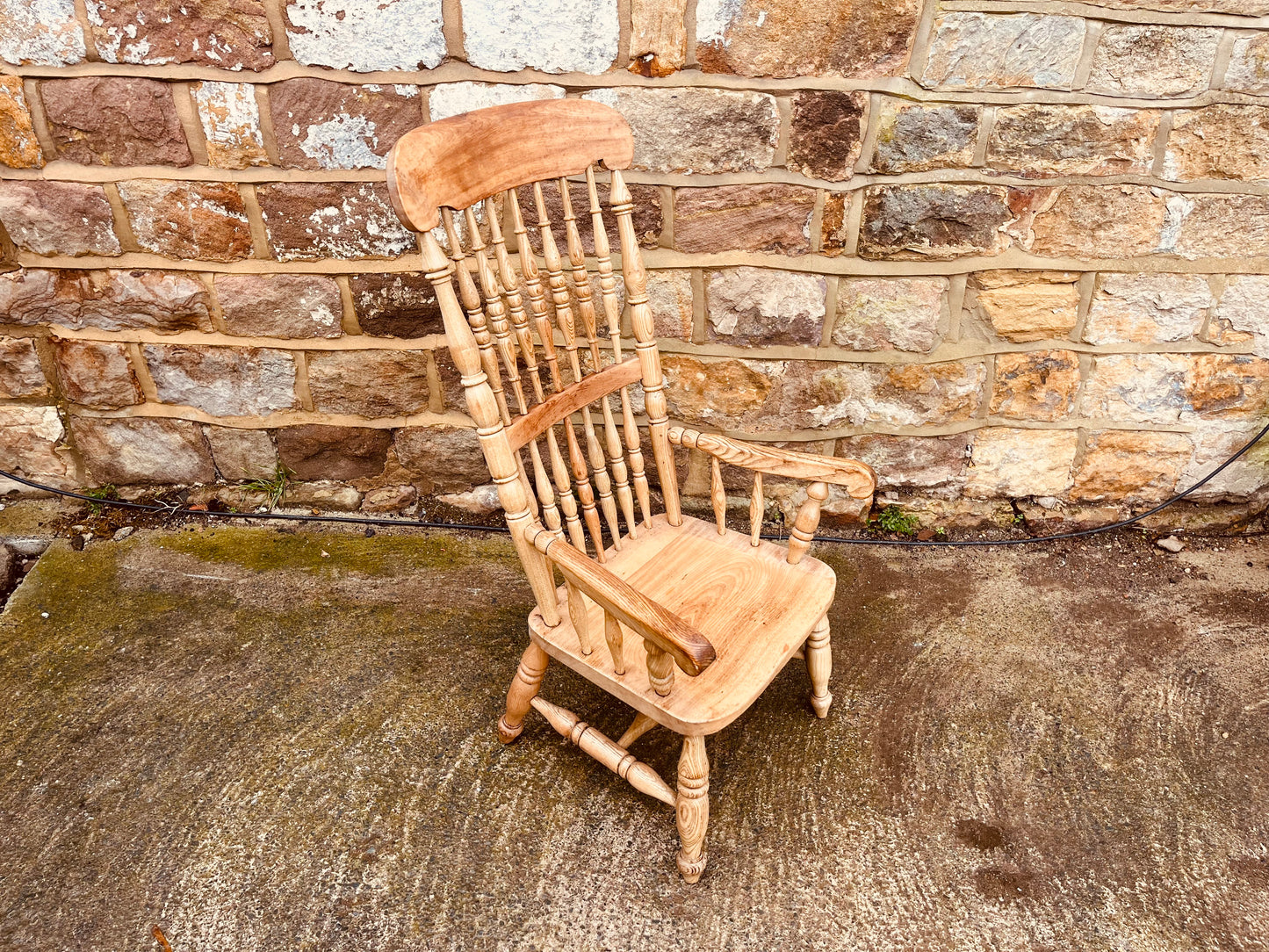 Windsor Style Solid Wood Armchair