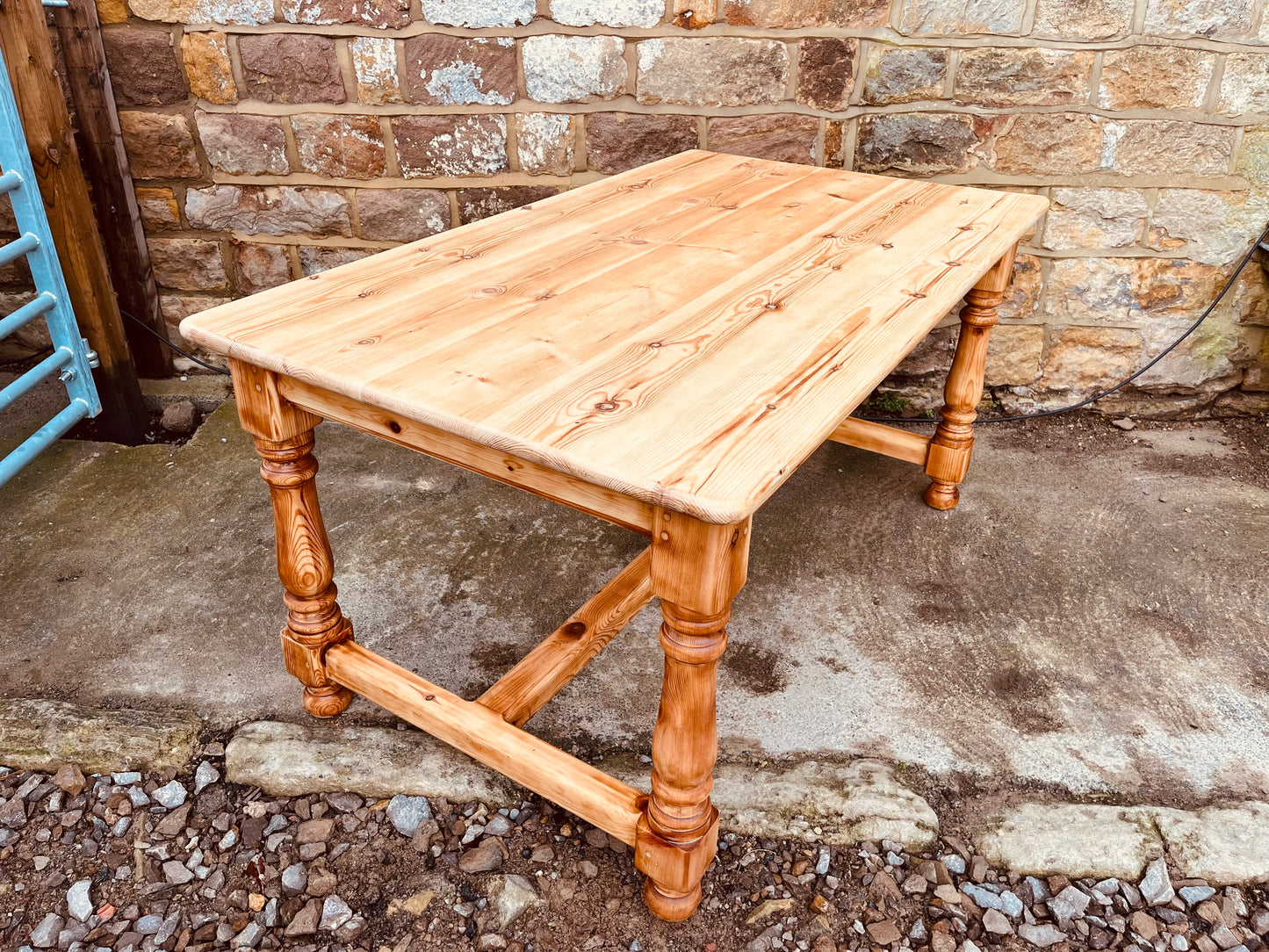 Solid Pine Farmhouse Dining Table