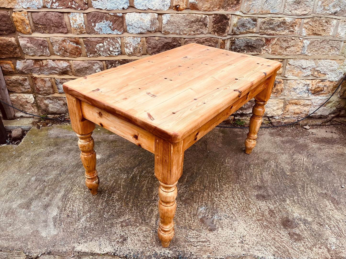 Solid Pine Farmhouse Dining Table