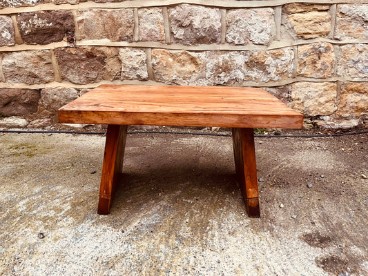 Handcrafted Rustic Solid Wood Coffee Table – Reclaimed Timber, Unique Low Design