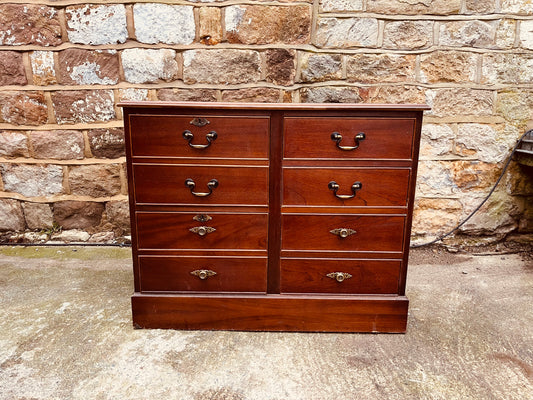 Vintage Mahogany Chest of Drawers with Leather Writing Top
