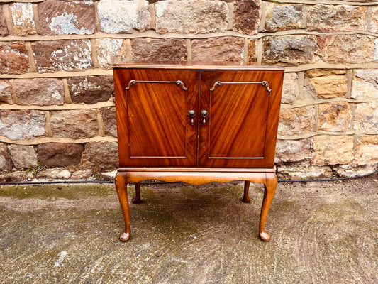 Vintage Mahogany Side Cabinet on Cabriole Legs