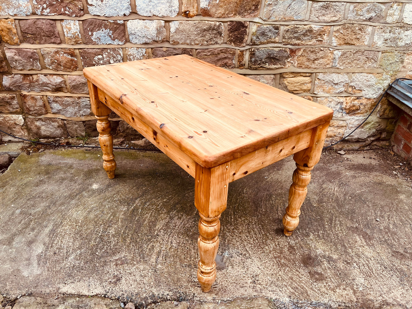 Solid Pine Farmhouse Dining Table