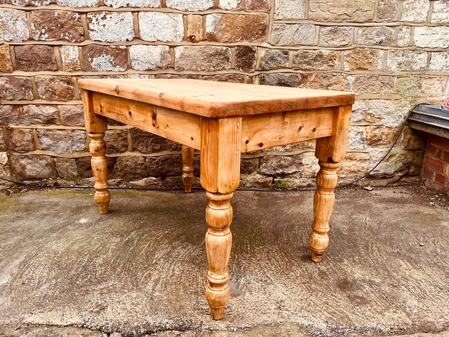 Solid Pine Farmhouse Dining Table