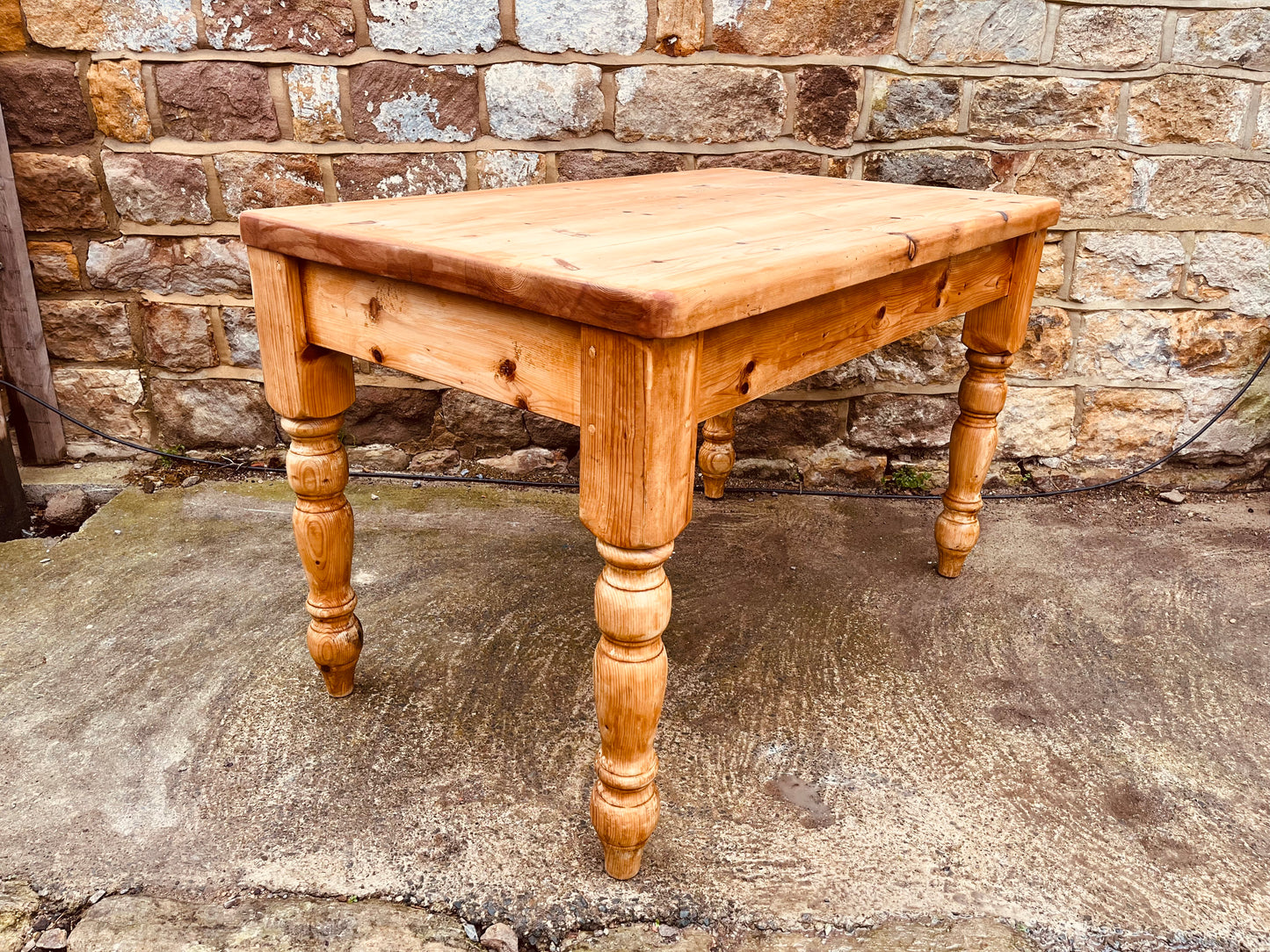 Solid Pine Farmhouse Dining Table