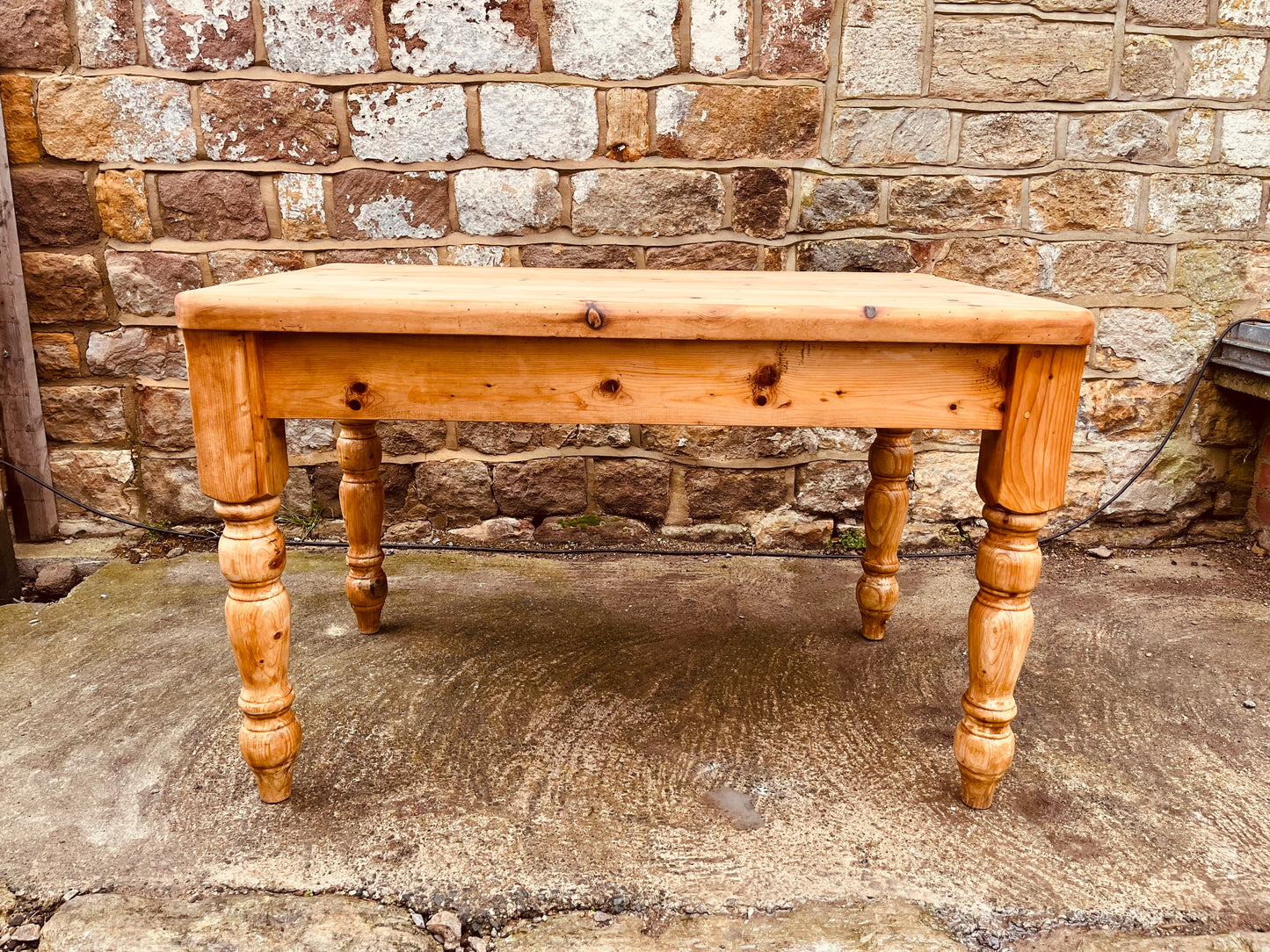 Solid Pine Farmhouse Dining Table