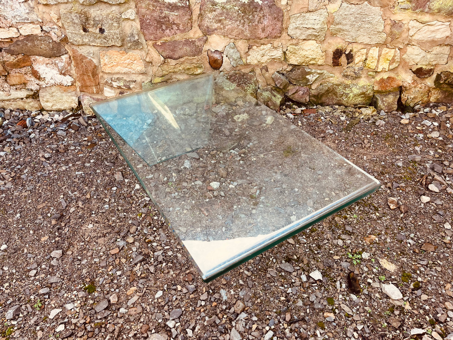 Bent Glass Coffee Table – Large Minimalist Clear Glass Design