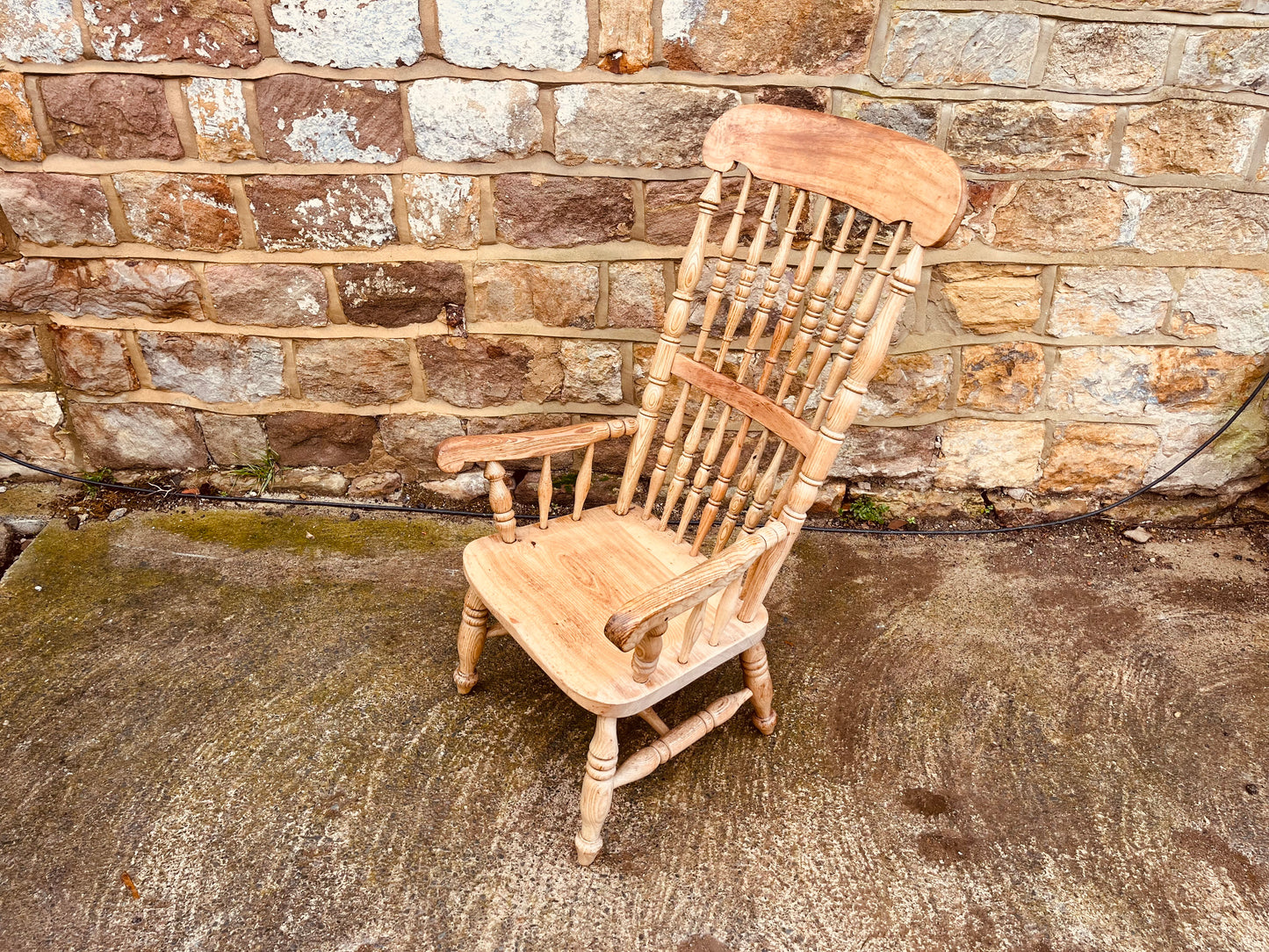 Windsor Style Solid Wood Armchair