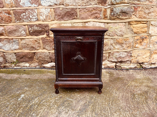 Antique Oak Bedside Cabinet | Late Victorian Pot Cupboard