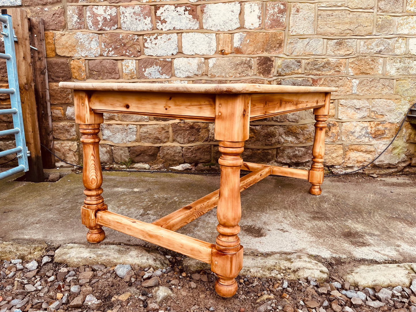 Solid Pine Farmhouse Dining Table