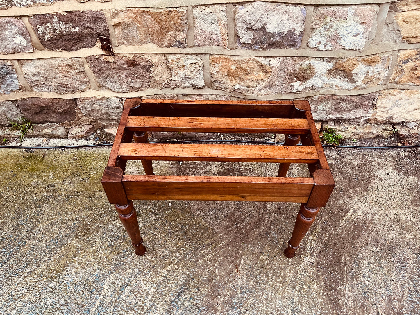 Vintage Wooden Footstool Frame – Upholstery & Restoration Project