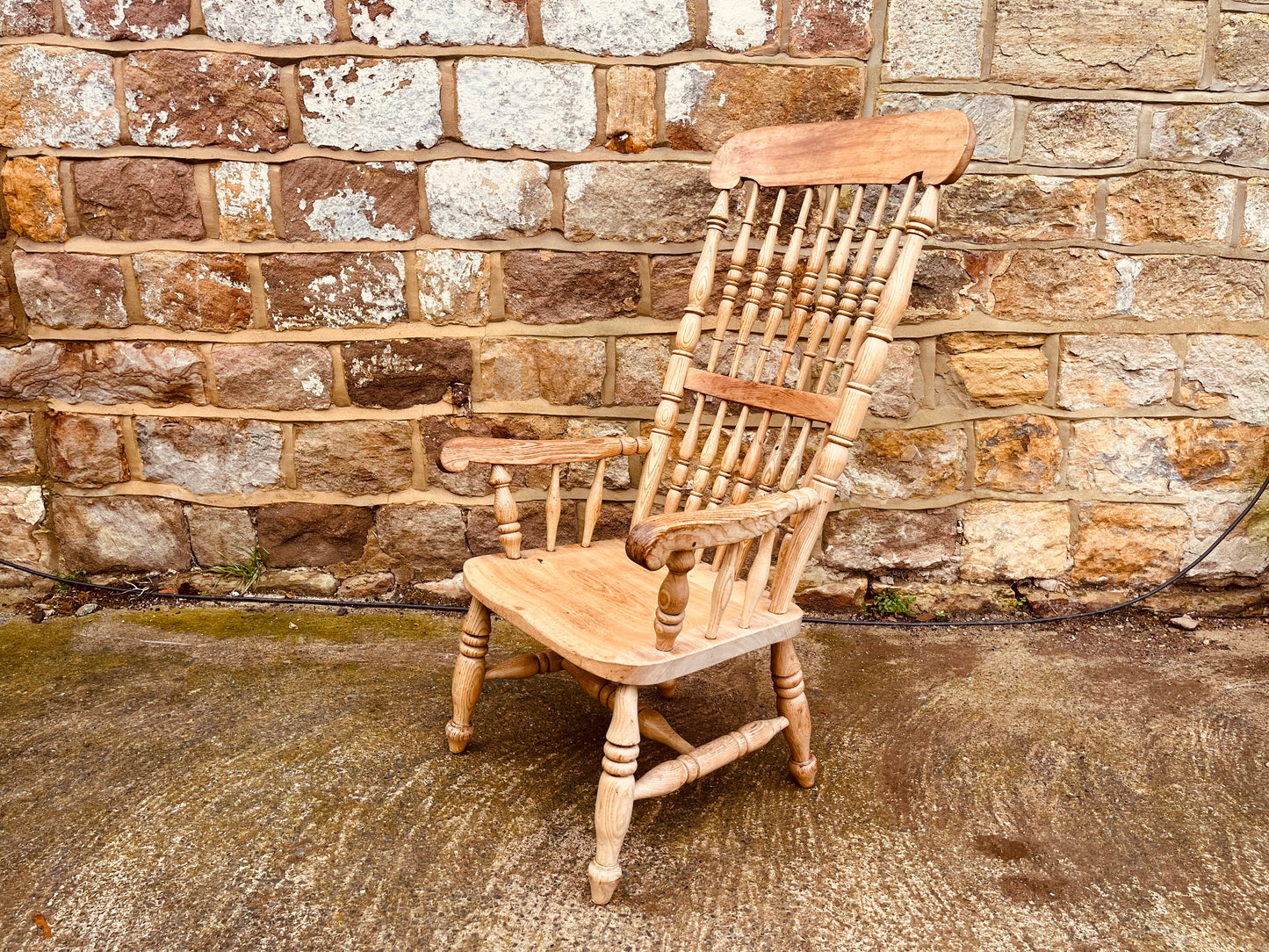 Windsor Style Solid Wood Armchair