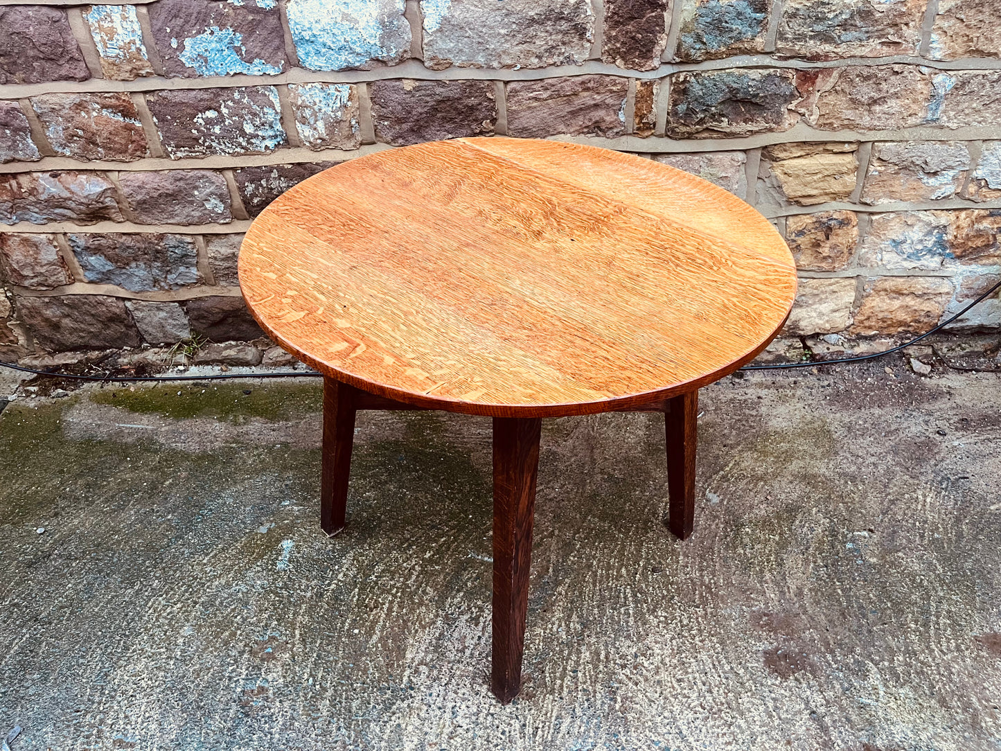 Vintage Solid Wood Round Kitchen Table