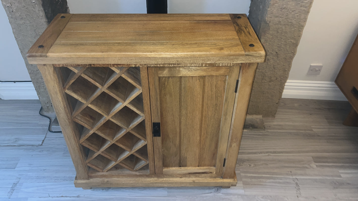 Solid Mango Wood Wine Cabinet / Sideboard